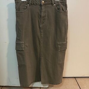 Michael Kors Khaki Cargo Skirt